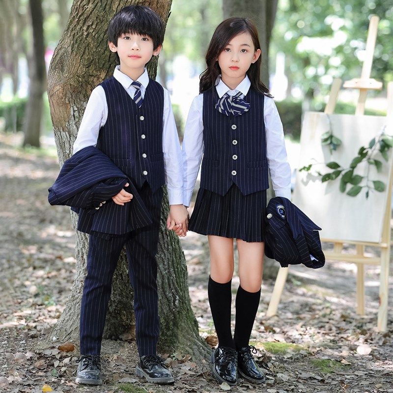 英伦学院风西装校服小学生日韩风制服马甲五件套秋冬新幼儿园园服