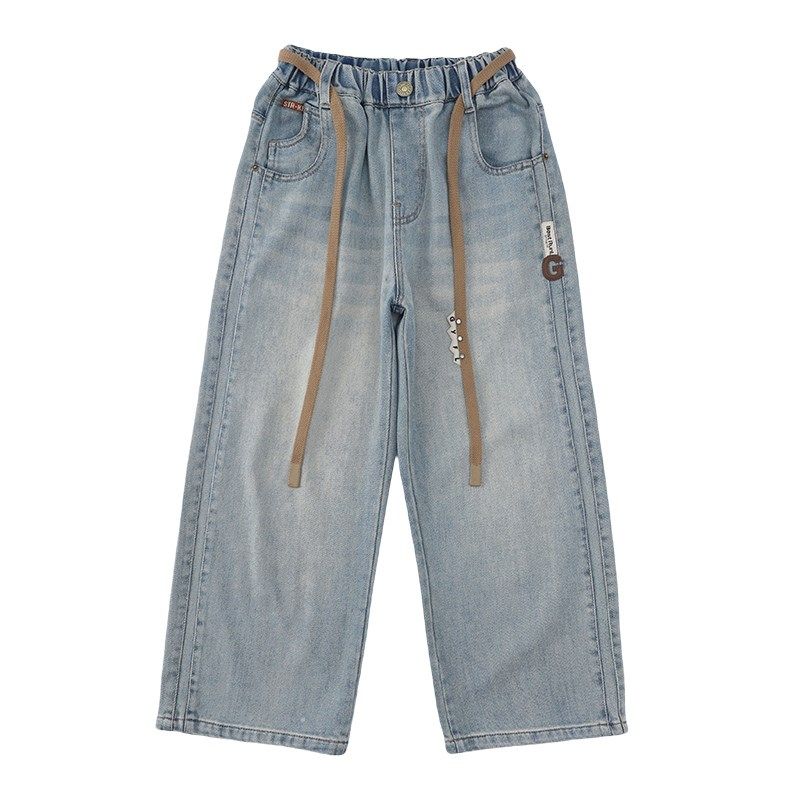 男童春秋装裤子2025新款儿童春季直筒牛仔裤宽松中大童休闲裤长裤,童装/婴儿装/亲子装,儿童牛仔裤,淘宝优惠券,粉丝福利购,淘宝优惠卷