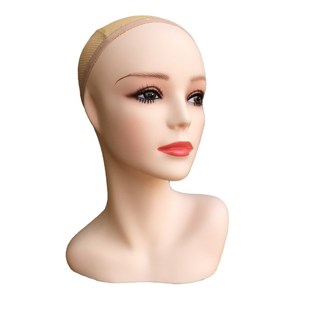 新款假发模特头34cm高度女士假人头 假发陈列拍照展示模型头支架