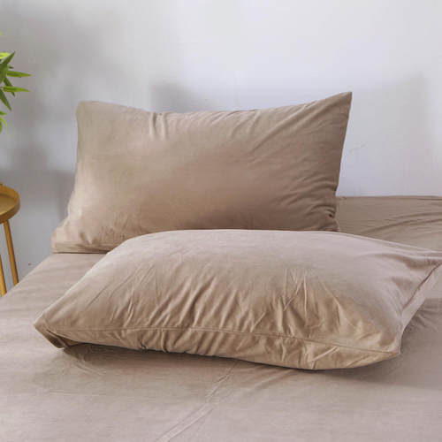 天鹅绒保暖毛绒枕套4874cm一对装单人定做订制双人枕头皮枕头套