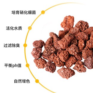 火山石鱼缸专用水族鱼缸造景装饰滤材底沙养鱼养龟免洗底砂颗粒石