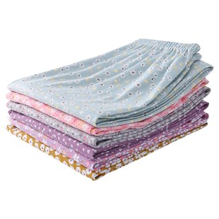 深裆松紧腰妈妈起居空调花裤 家居裤 6XL宽松直筒睡裤 高腰女士大码