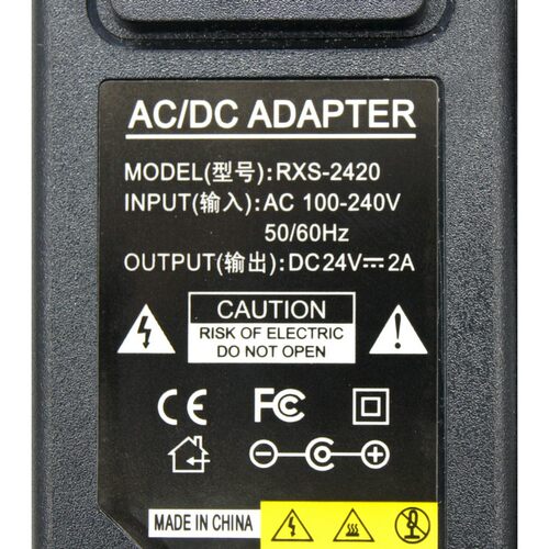 插墙式DC24V2A电源适配器直流24伏2安开关电源模块24V1.5A1ALED灯