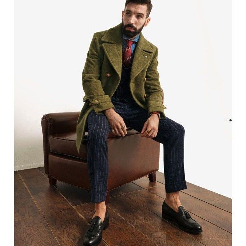 2023新款男装英伦男士中长版长袖呢大衣秋冬呢料外套,男装,毛呢大衣,淘宝优惠券,粉丝福利购,淘宝优惠卷