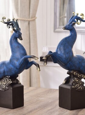 创意客厅装饰鹿摆件家居饰品新婚礼物开业礼品酒柜玄关工艺品摆设