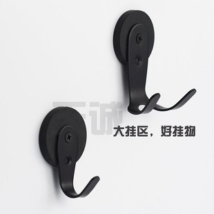 无痕磁吸挂钩包胶门后磁性挂钩超强磁力免打孔吸铁石不锈钢磁挂钩