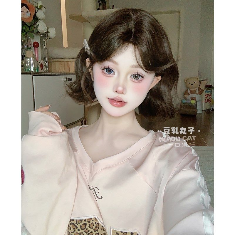 一口喵假发女日常网红短发lolita新款自然jk全头套假发,美发护发/假发,日常整顶假发,淘宝优惠券,粉丝福利购,淘宝优惠卷