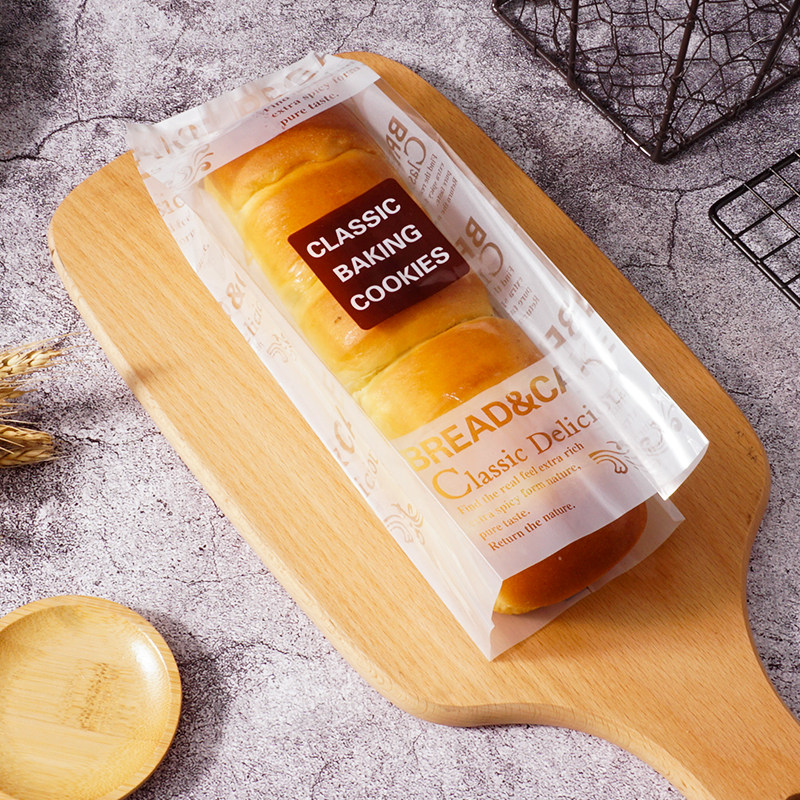 毛毛虫长条面包袋鲜花饼包装月饼袋子西点袋烘焙包装机封口 包邮