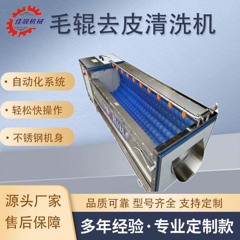 生姜去皮清洗机滚动式毛辊去皮清洗机大姜去泥去皮清洗设备