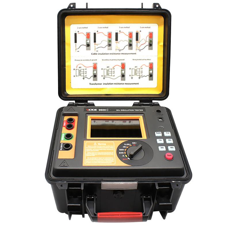仪器VC9600C高压绝缘电阻测试仪工业数字兆欧表电子摇表15KV