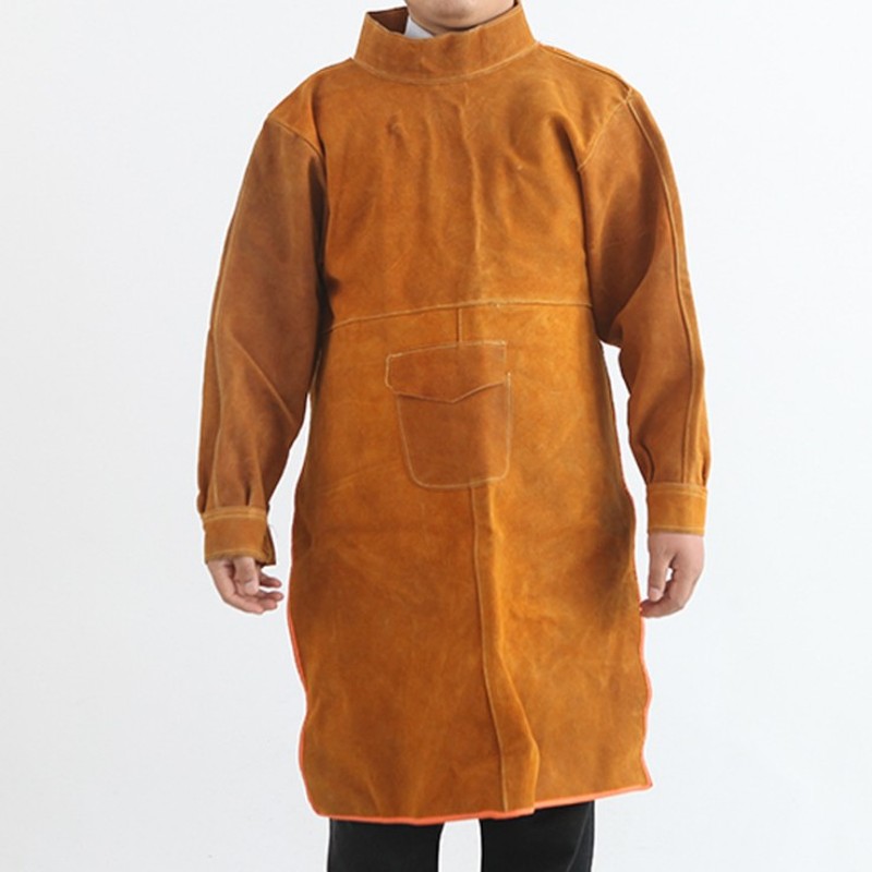 牛皮电焊防护服焊工工作服防烫阻燃耐高温耐磨反穿衣整皮焊接围裙