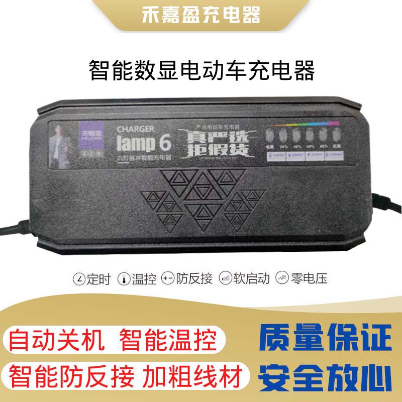 禾嘉盈充电器电动车通用48V60V72V适配於铅酸蓄电池自断电智能六