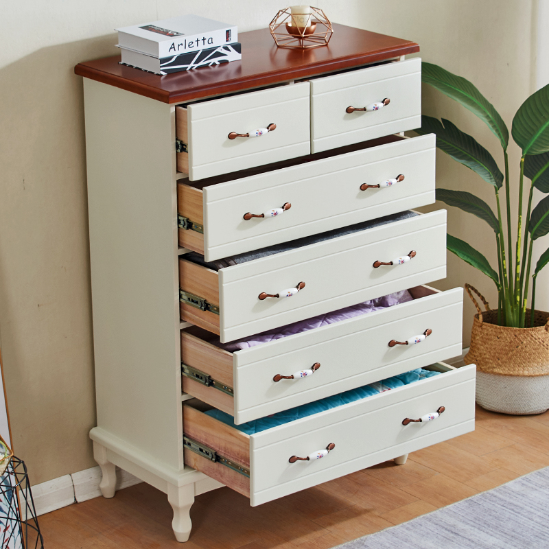 五斗柜实木简约现代抽屉式收纳柜卧室柜子经济型储物柜电视五斗橱