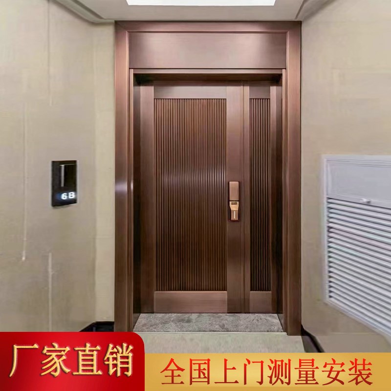 别墅大门铜门定制铸铝子母门对开双开门农村自建房进户入户门防盗