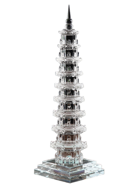 桌面彩色水晶文昌塔11层9层七层十三层办公室桌书房装饰客厅摆件