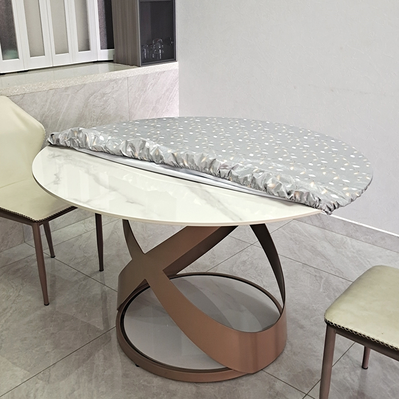 全包边桌布防水防油免洗田园家用酒店松紧带大圆形饭馆餐桌套台布