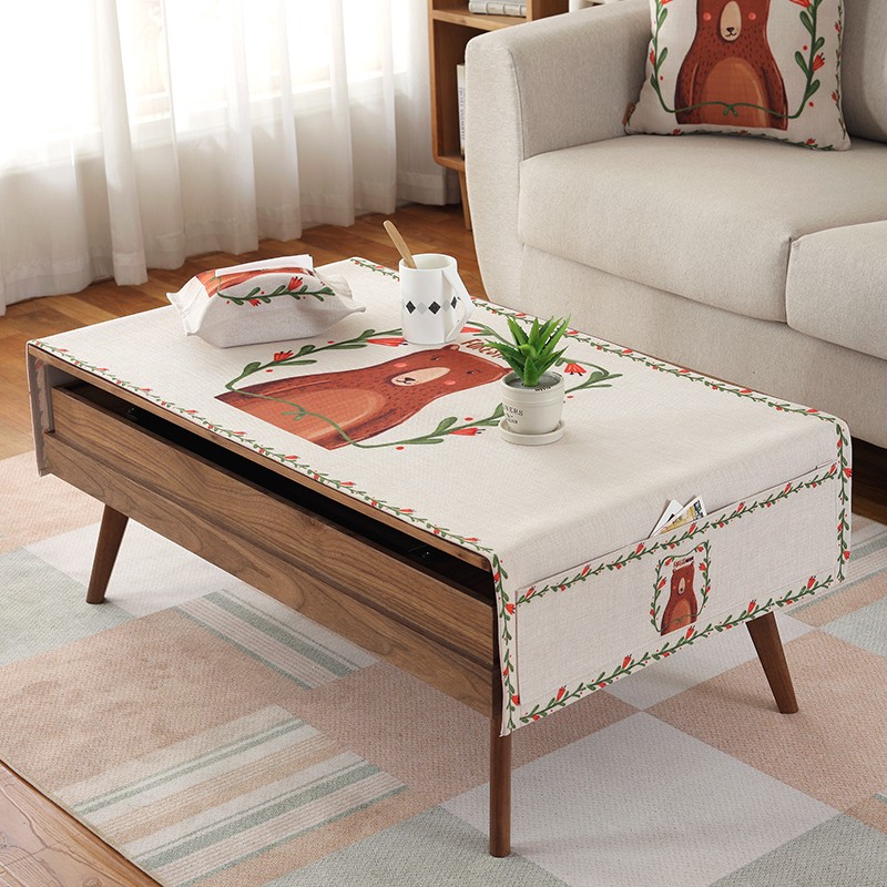 棉麻布艺桌布茶几布小清新长方形客厅家用台布电视柜多功能盖布