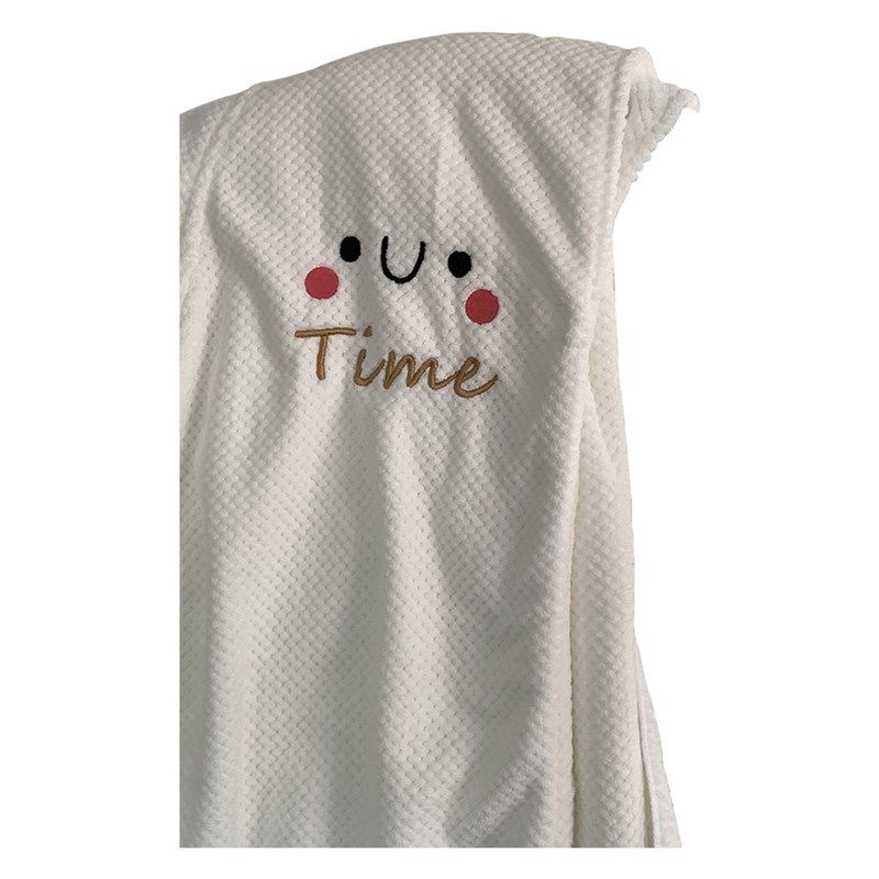 爱笑脸懒人浴巾式浴袍女夏季穿裹家用吸水洗澡裹巾绑带浴衣