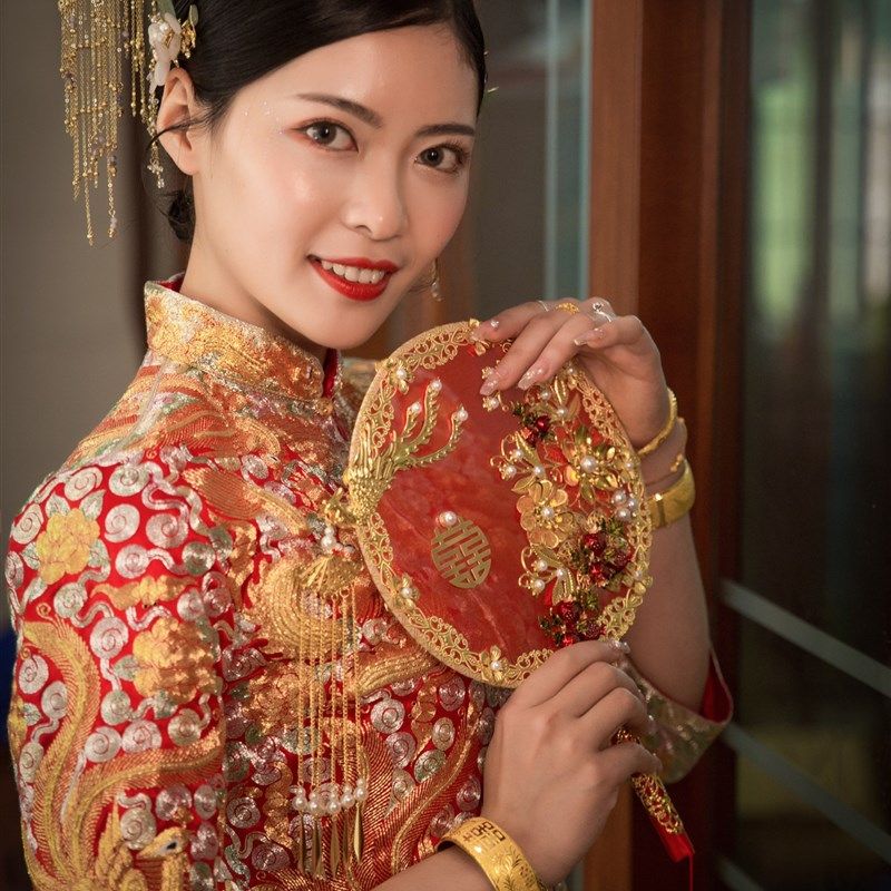 古风团扇新娘结婚礼秀禾服扇子婚礼出嫁喜扇手捧DI成品扇,居家日用,扇子,淘宝优惠券,粉丝福利购,淘宝优惠卷