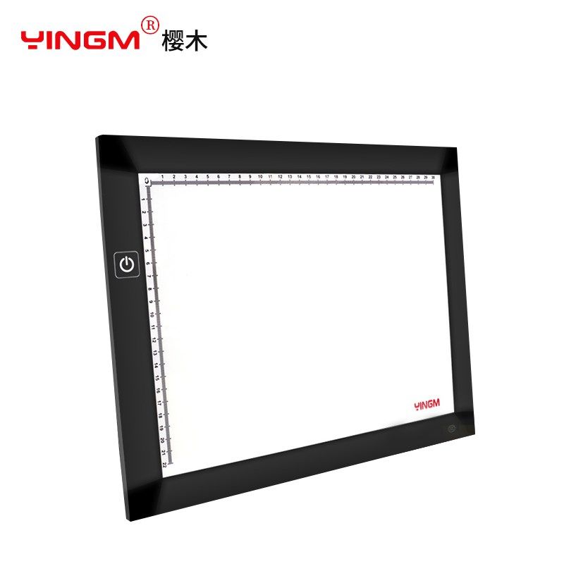 磁吸樱木新款2LED数字型超薄护眼拷贝台透写台钢化玻璃