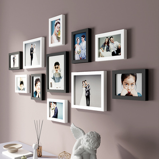 照片墙装 饰创意相框挂墙规则客厅背景墙上相片相册墙免打孔