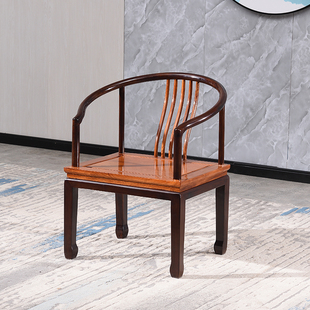 红木圈椅刺猬紫檀太师椅梨木官帽椅新茶椅椅实木椅子