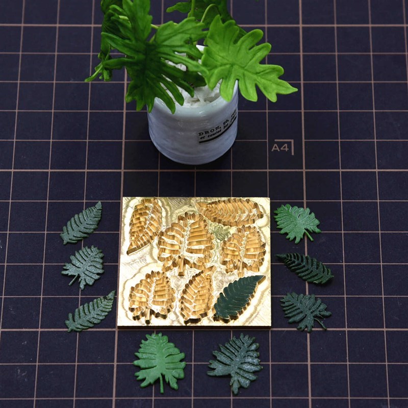微缩超轻树脂粘土精雕切模具 精雕金属切模绿植diy春羽娃用绿植模