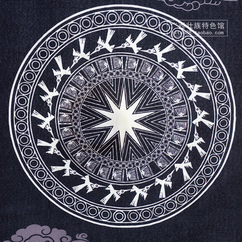 广西壮族特色办公室会议室民宿铜鼓布画 民族风饰布艺挂画