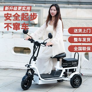 新款电动三轮车小型接送孩子女士老年亲子车轻便车