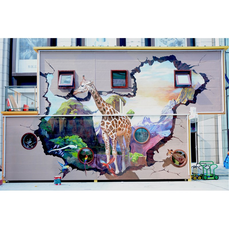 墙绘壁画墙体彩绘D手绘墙画全景画涂鸦京津冀江浙沪隔日施工