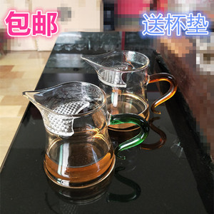 金煊德加厚玻璃功夫茶具月牙公道杯配件绿茶过滤分茶器套装壶茶海