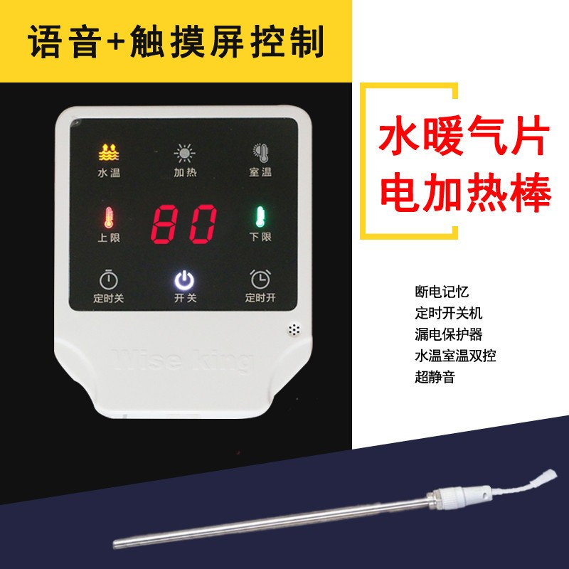 4分专用水电暖气片注水电暖器插电加热棒+智能温控器家用节能省电