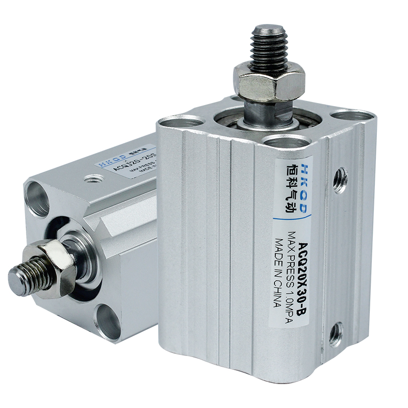 ACQ薄型气动气缸40/50/63/80-5-10-20-30-100-SB带磁无磁内牙外牙