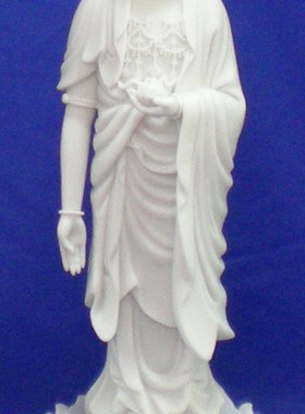 成本流通36公分仿白瓷阿弥陀佛站像家用摆件 极其精致庄严