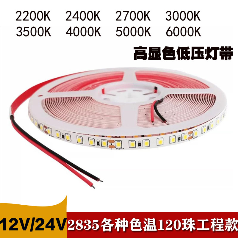 12V24V高亮2835准色温120灯2000K2400K2700K3000K4000K5000K6000K