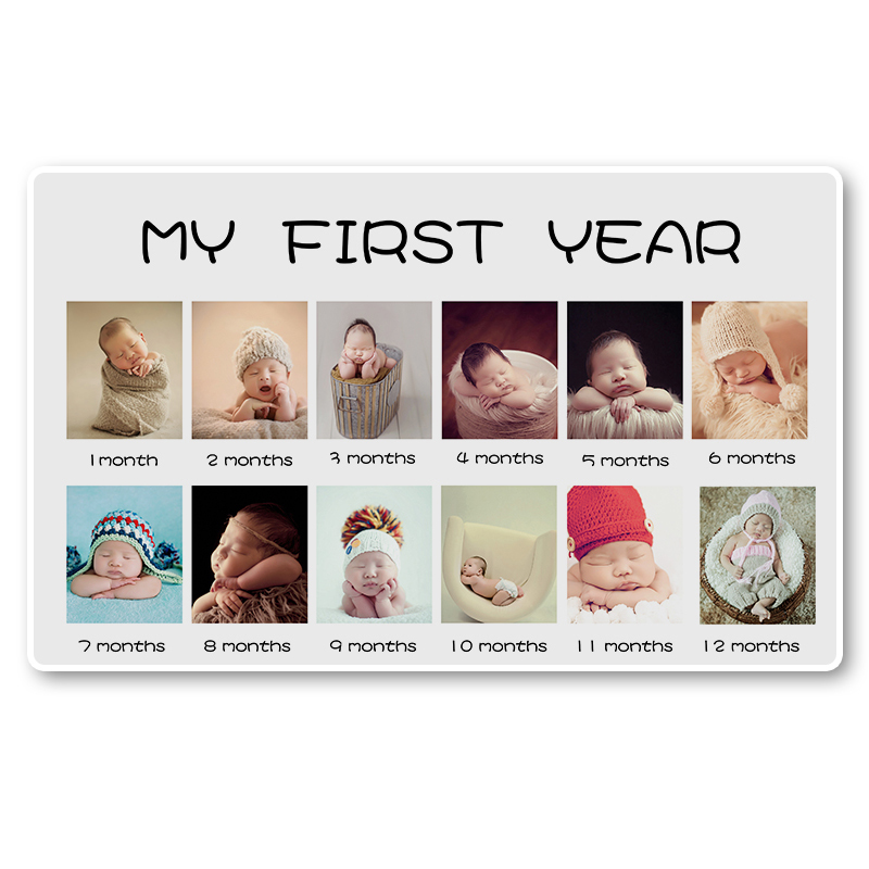 成长纪念相框12个月婴儿宝宝周岁生日宴会布置定制摆台放大挂墙