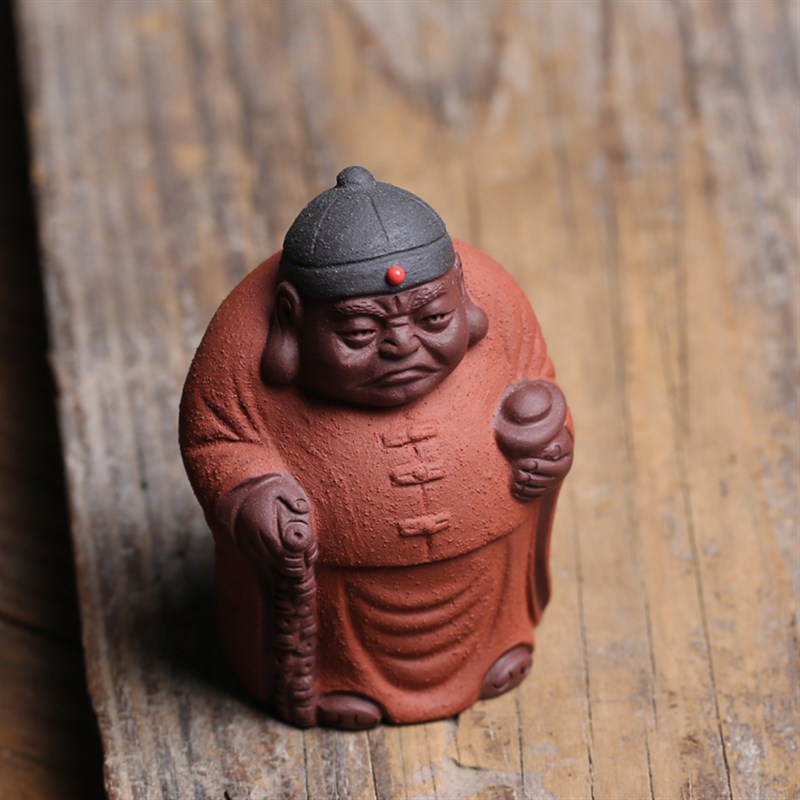 如合 财主老爷招财紫砂守财奴宜兴手工摆件茶宠茶盘摆设人物地主