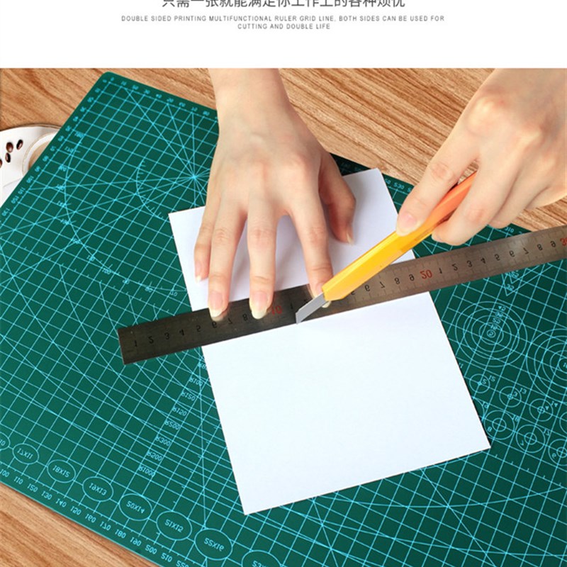 A3切割垫板绿色模型垫鼠标垫高密度PVC材质可重复切割结实耐用