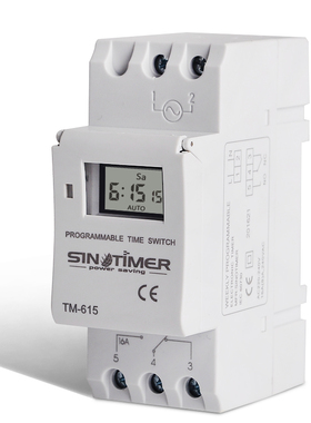 SINOTIMER智能定时控制开关220V自动循环断电路灯时间控制器TM615