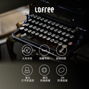 牌车用载临时挪车电话牌汽车内装 Lofree洛斐打字机挪车号码 饰摆件