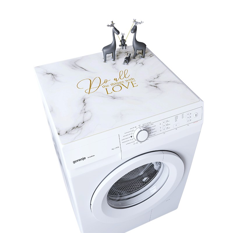 简约全自动滚筒式洗衣机垫子防水防油pvc冰箱防尘盖布盖巾防晒垫