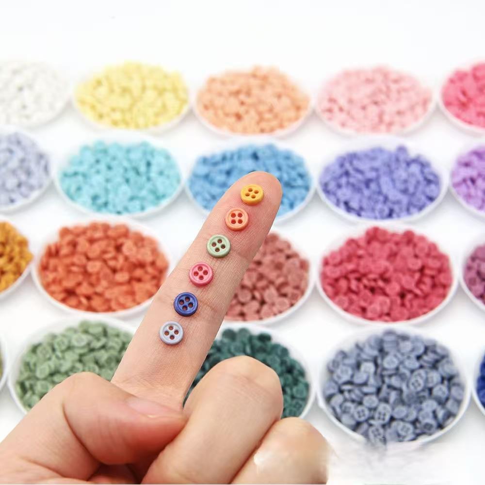 6mm 迷你娃用扣子衬衫塑料纽扣ob六分三分双孔bjd娃衣diy配件辅料