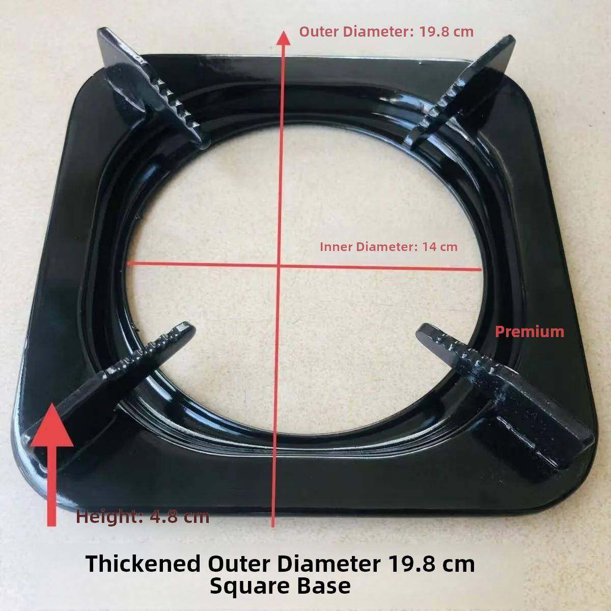 燃气灶配件大全四脚正方形支架搪瓷防滑锅架普通台式炉一体炉架耐