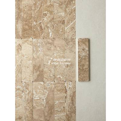 金黄洞石长条天然石材莱姆石中古风民宿庭院景观服装店背景墙地砖