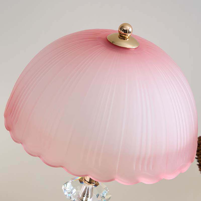 圆形玻璃灯罩磨砂玻璃外壳条纹简约卧室台灯E27螺口通用灯具配件