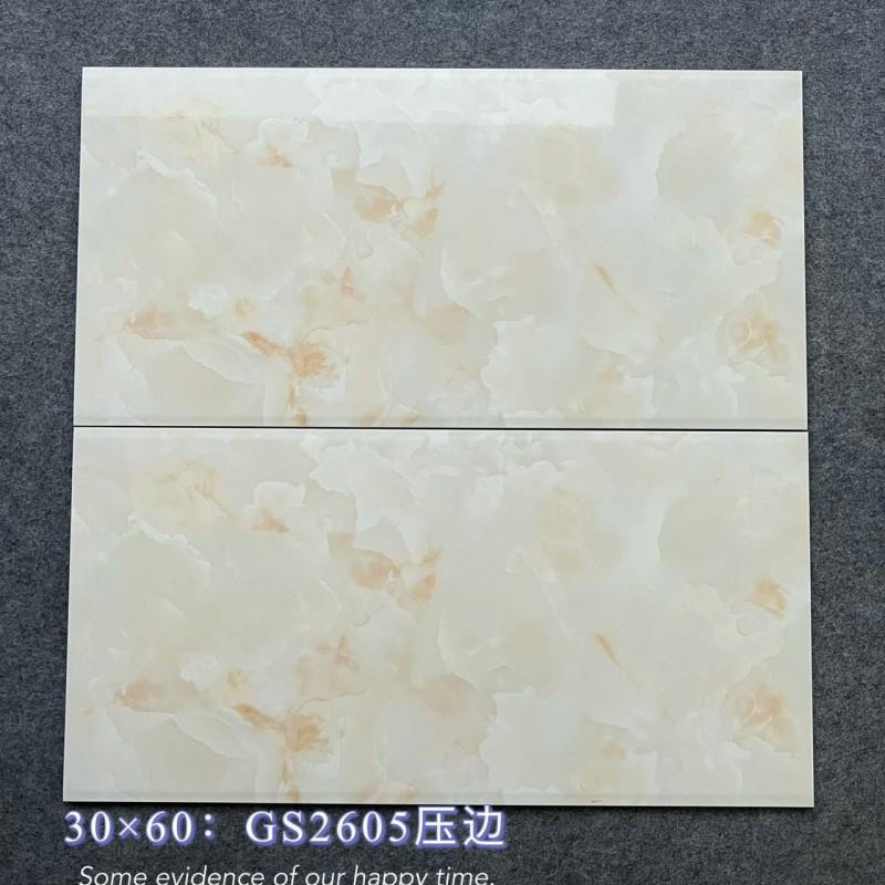 佛山厂家直销厨房300*600黄玉石瓷片亮光厕所瓷砖卫生间墙砖瓷砖