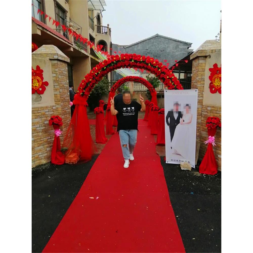 婚庆花门绢花拱门新款开业店庆活动拱门结婚拱门装饰婚礼布置花架