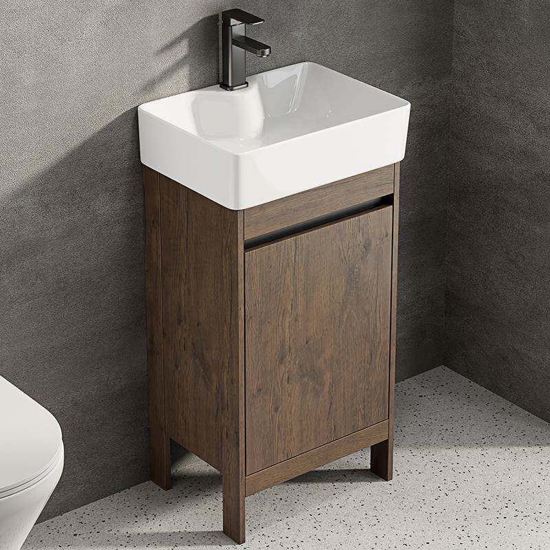 落地式洗脸盆柜组合陶瓷一体洗漱台池卫生间浴室小尺寸洗手盆简易