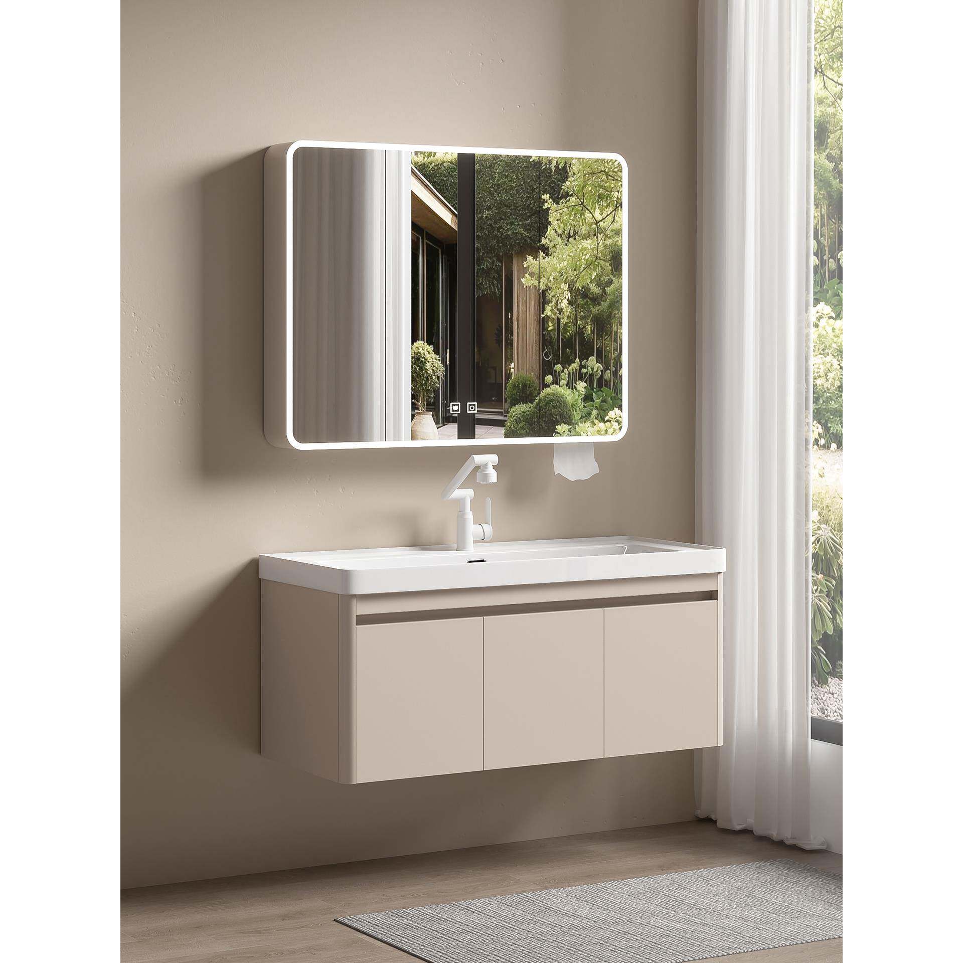 蜂窝太空铝海洋盆浴室柜组合卫生间加深陶瓷一体盆洗手洗脸台盆柜