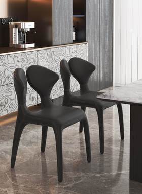 2025新意大利Normcore设计师餐椅家庭餐厅岛餐桌和椅子高端黑色靠